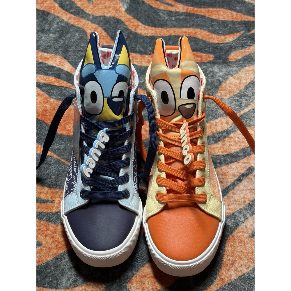 NWT!! Bluey & Bingo Ground Up Keepy Uppy Men's Size 7 High Top, Ground Up Shoes
